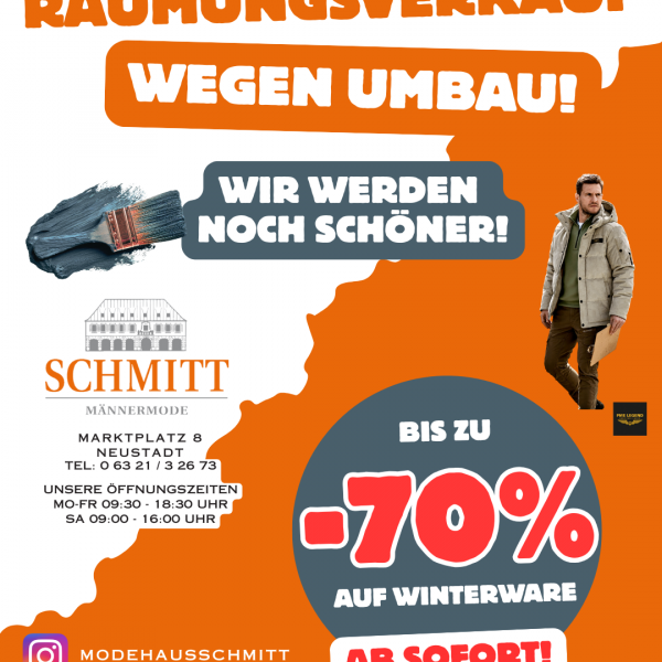 Räumungsverkauf wegen Umbau!